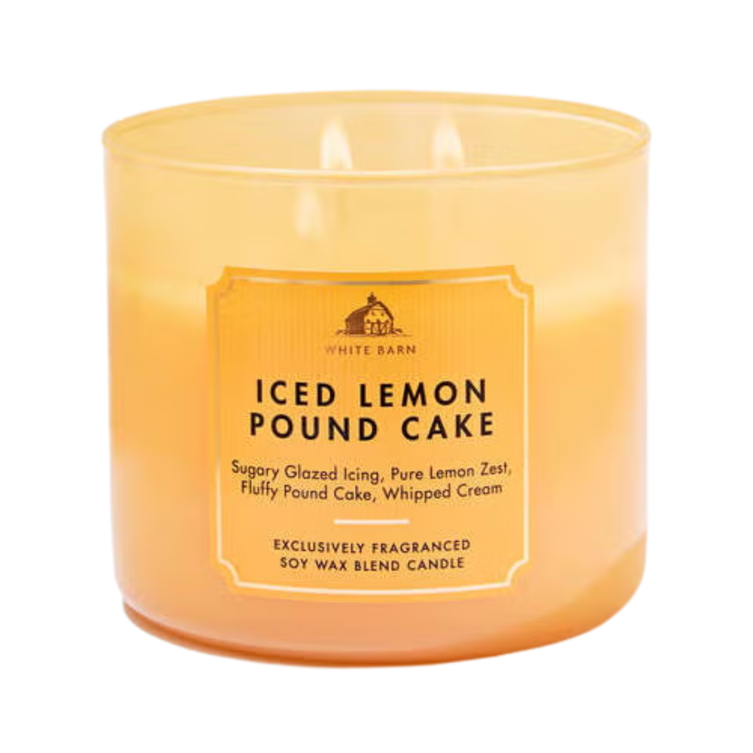 Bath & Body Works Iced Lemon Pound Cake 3-Wick Candle