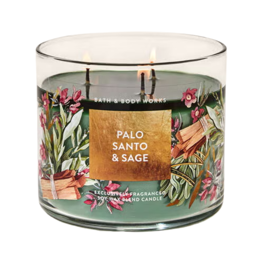 Bath & Body Works Palo Santo & Sage 3-Wick Candle, 14.5 oz | 411 g