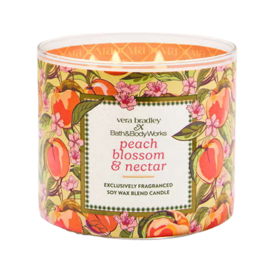 Bath & Body Works Peach Blossom & Nectar 3-Wick Candle, 14.5 oz | 411 g