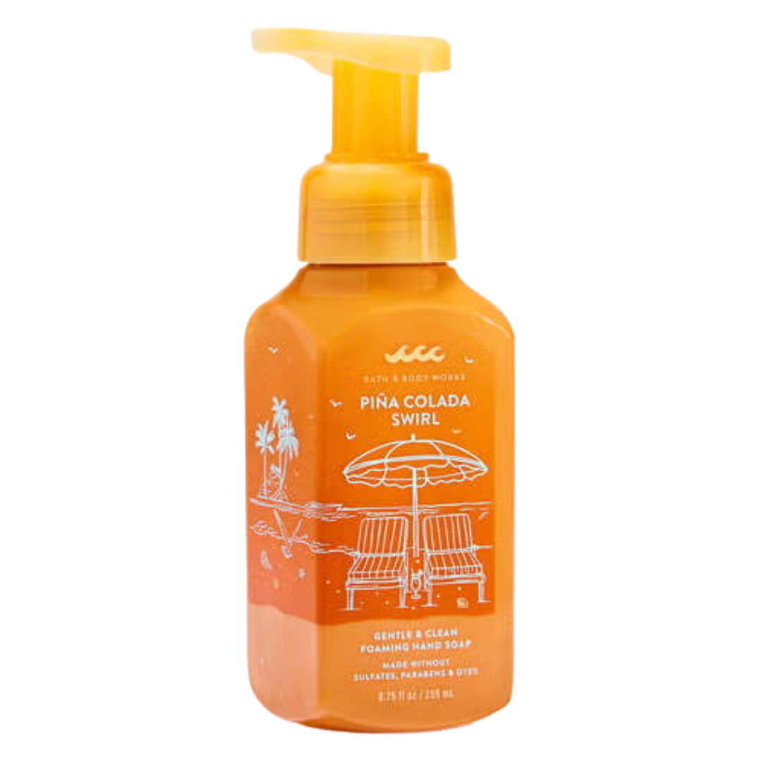 Bath & Body Works Piña Colada Swirl Gentle & Clean Foaming Hand Soap, 8.75 fl oz