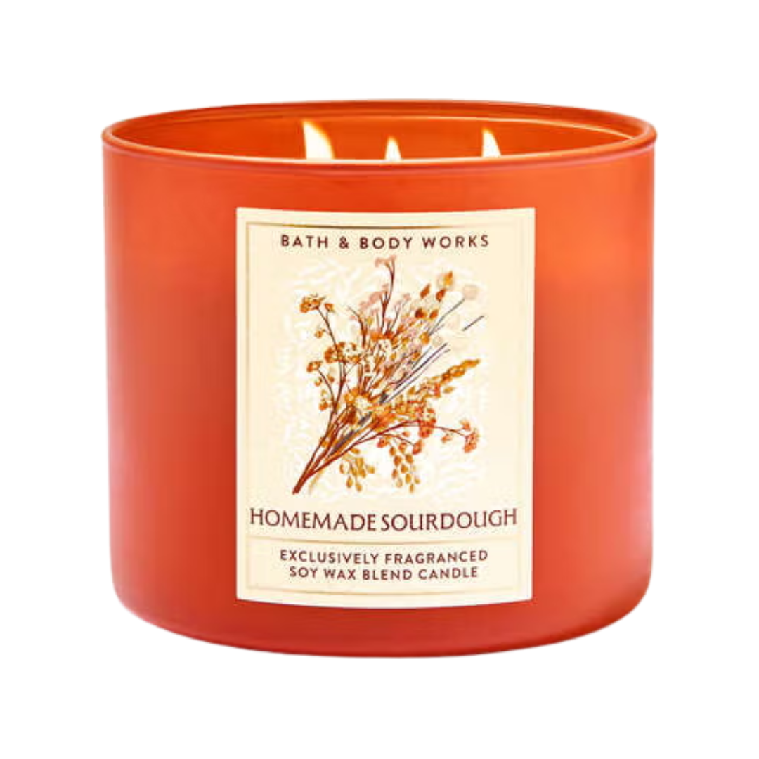 Bath & Body Works Homemade Sourdough 3-Wick Candle, 14.5 oz | 411 g