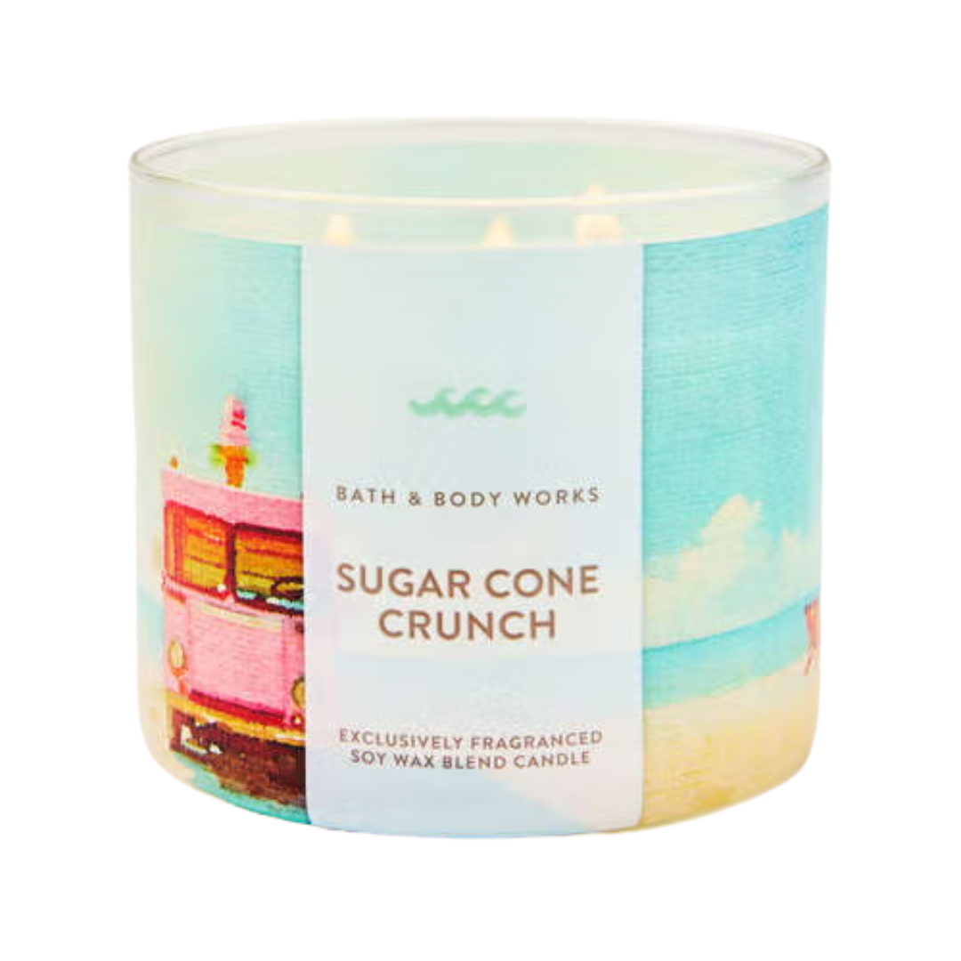 Bath & Body Works Sugar Cone Crunch 3-Wick Candle, 14.5 oz | 411 g