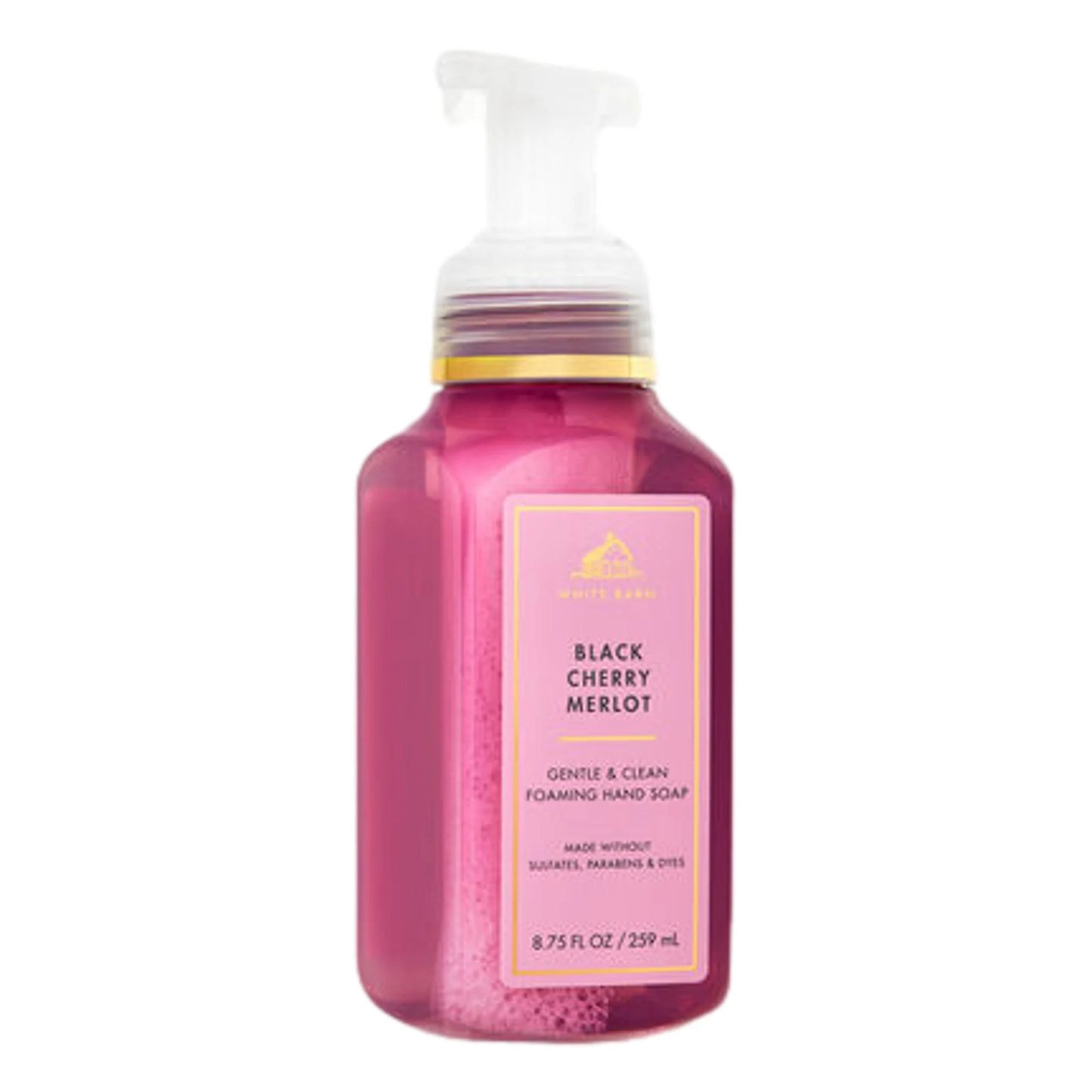 BATH & BODY WORKS White Barn Black Cherry Merlot Gentle & Clean Foaming Hand Soap, 8.75 fl oz