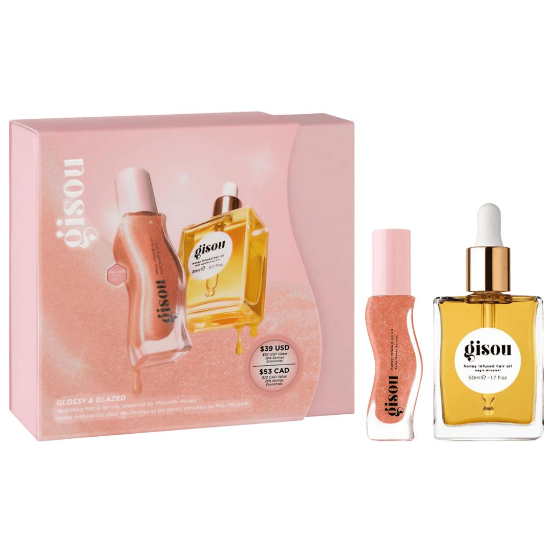 Gisou Glossy &amp; Glazed Hair &amp; Lip Oil Gift Set