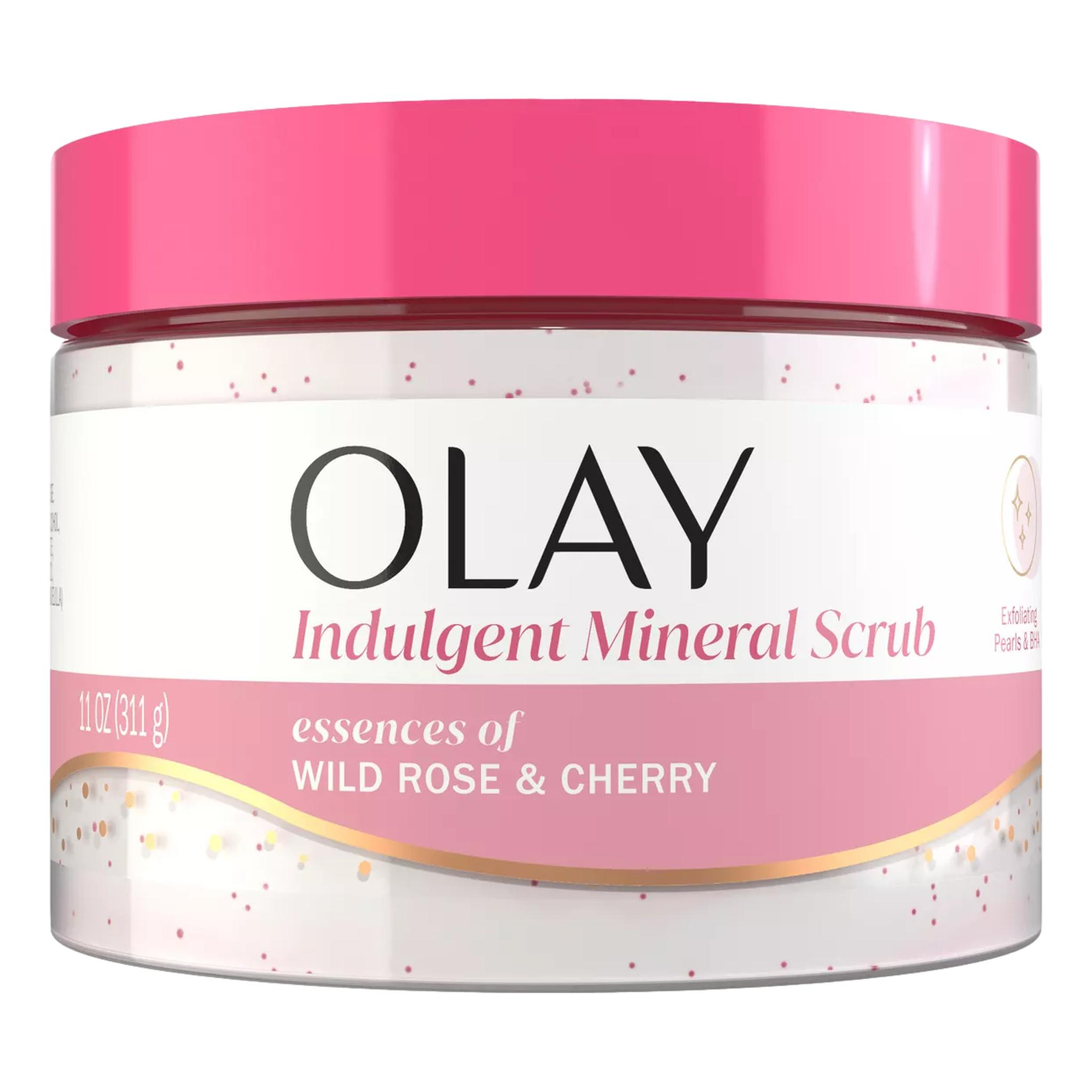 Olay Wild Rose & Cherry Indulgent Mineral Scrub, 11oz