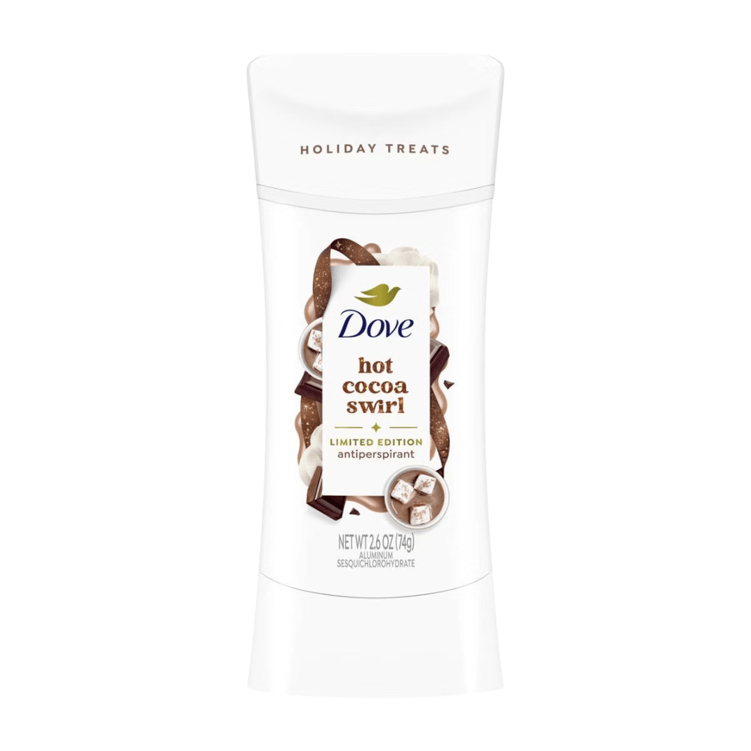 Dove Beauty Advanced Care Limited Edition Holiday Treat Antiperspirant and Deodorant – Hot Cocoa Swirl
