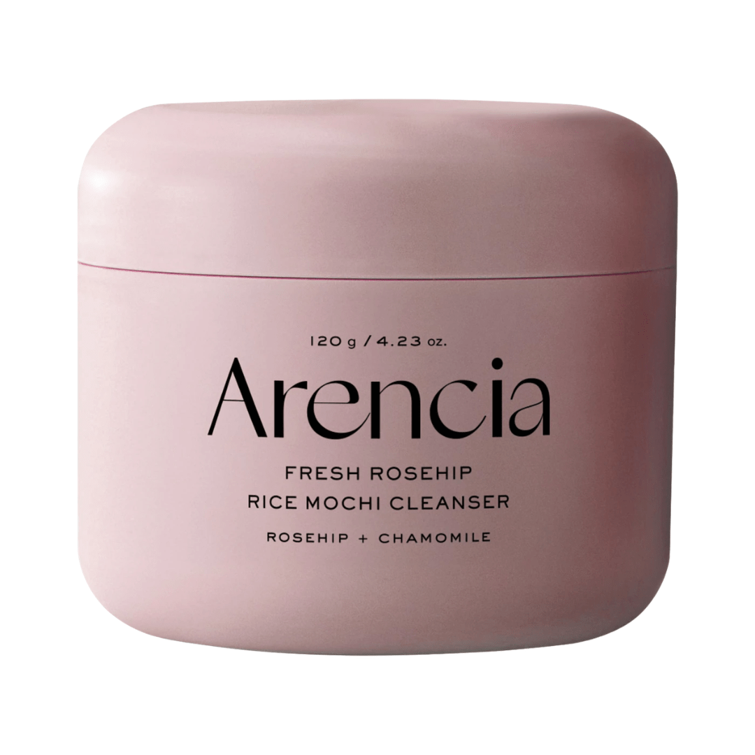 Arencia Fresh Rosehip Rice Mochi Foaming Cleanser with Pink Aloe Vera for Dry and Sensitive Skin