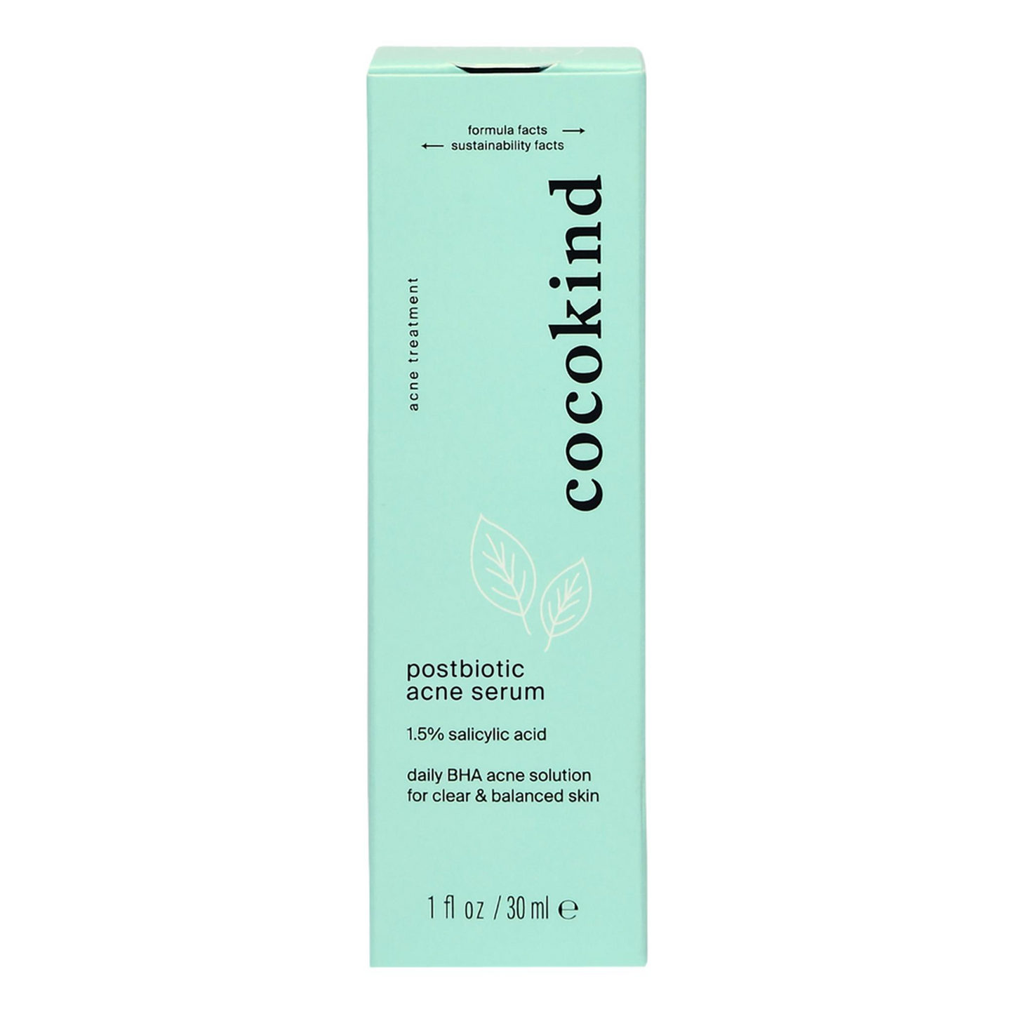 cocokind Postbiotic Acne Serum for Clear and Balanced Skin, 1.0 oz