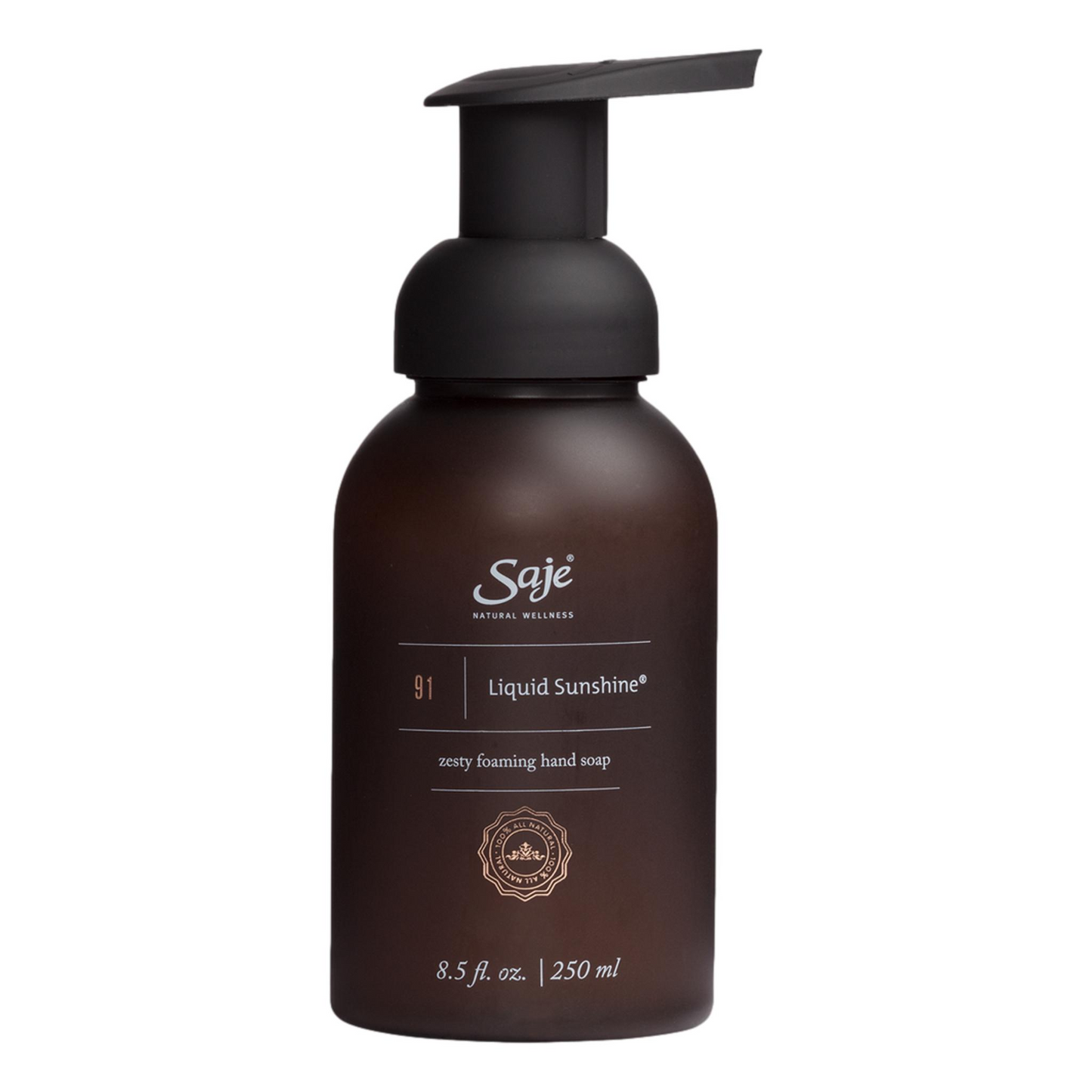 Saje Natural Wellness Liquid Sunshine Zesty Foaming Hand Soap, 8.5 oz