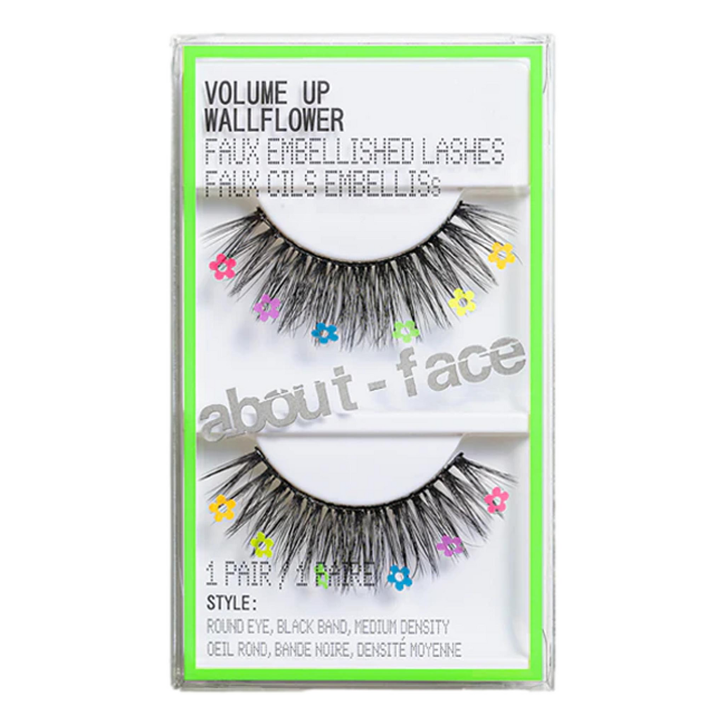 about-face VOLUME UP High drama faux lashes, WALLFLOWER