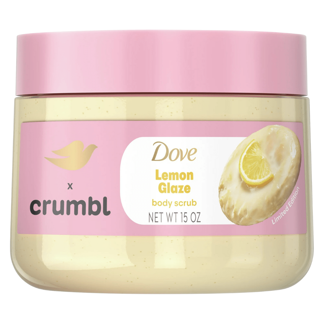 Dove Crumbl Lemon Glaze Body Scrub, 15 oz