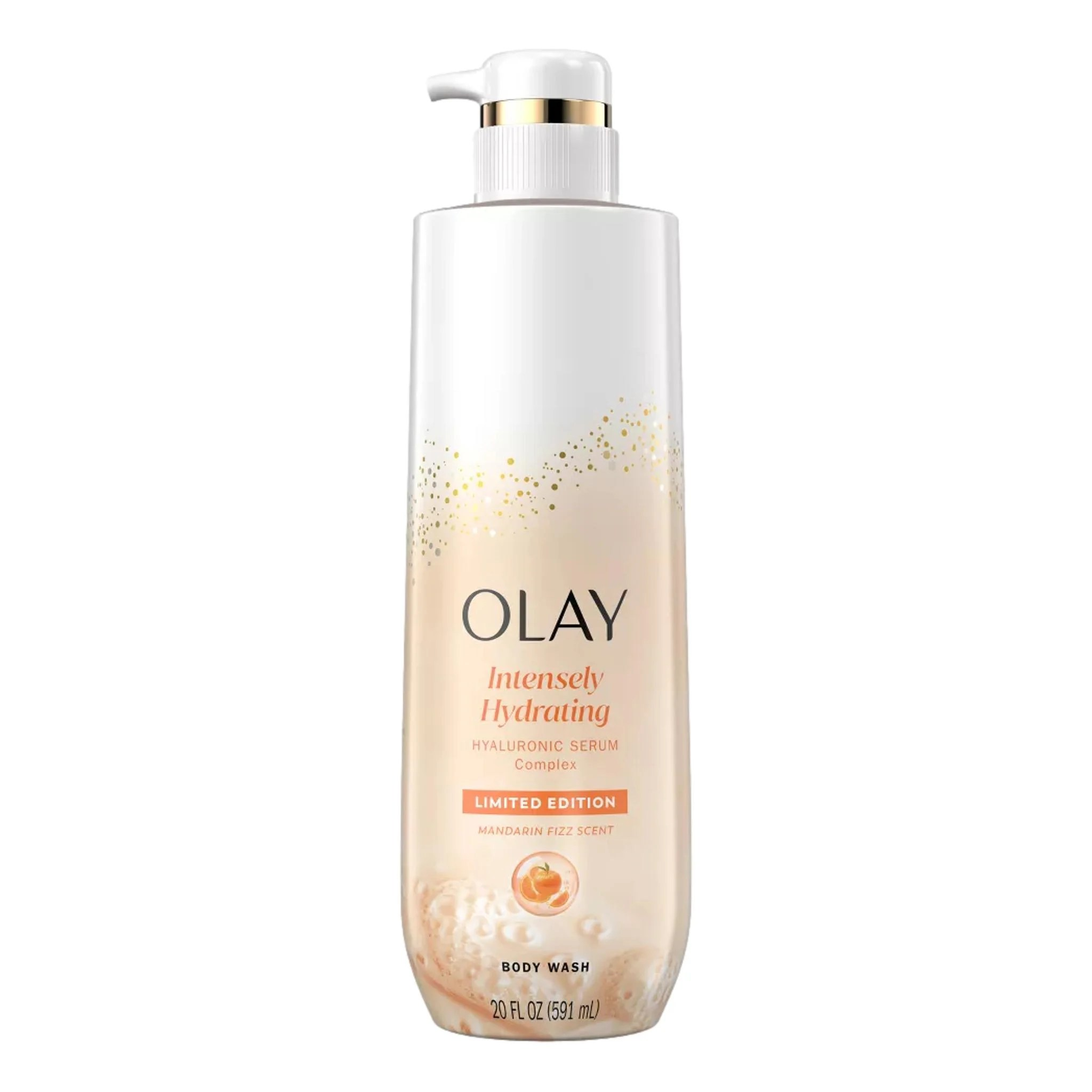 Olay Intensely Hydrating Body Wash with Hyaluronic Serum Complex Mandarin Fizz, 20 fl oz