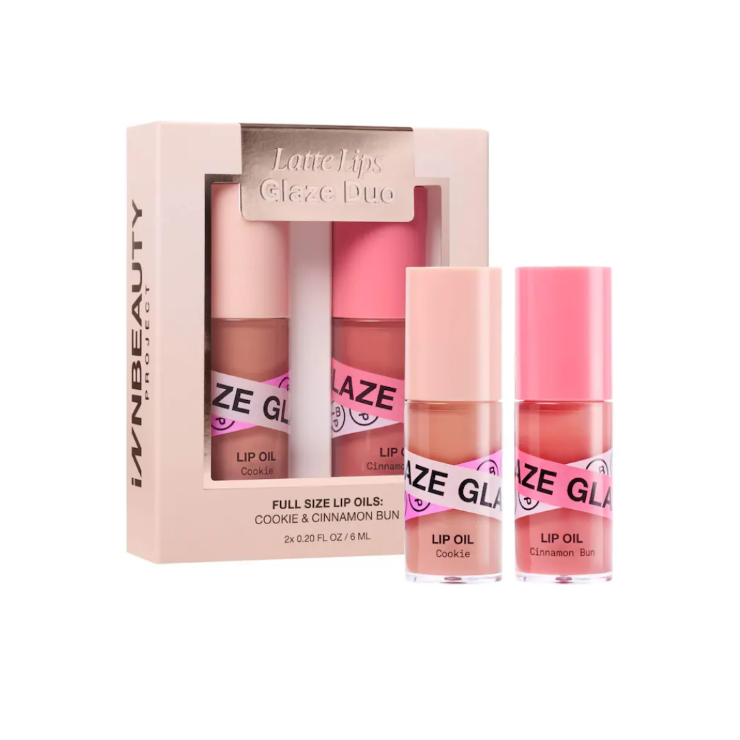 iNNBEAUTY PROJECT Latte Lips Lip Oil Glaze Duo, 6 mL