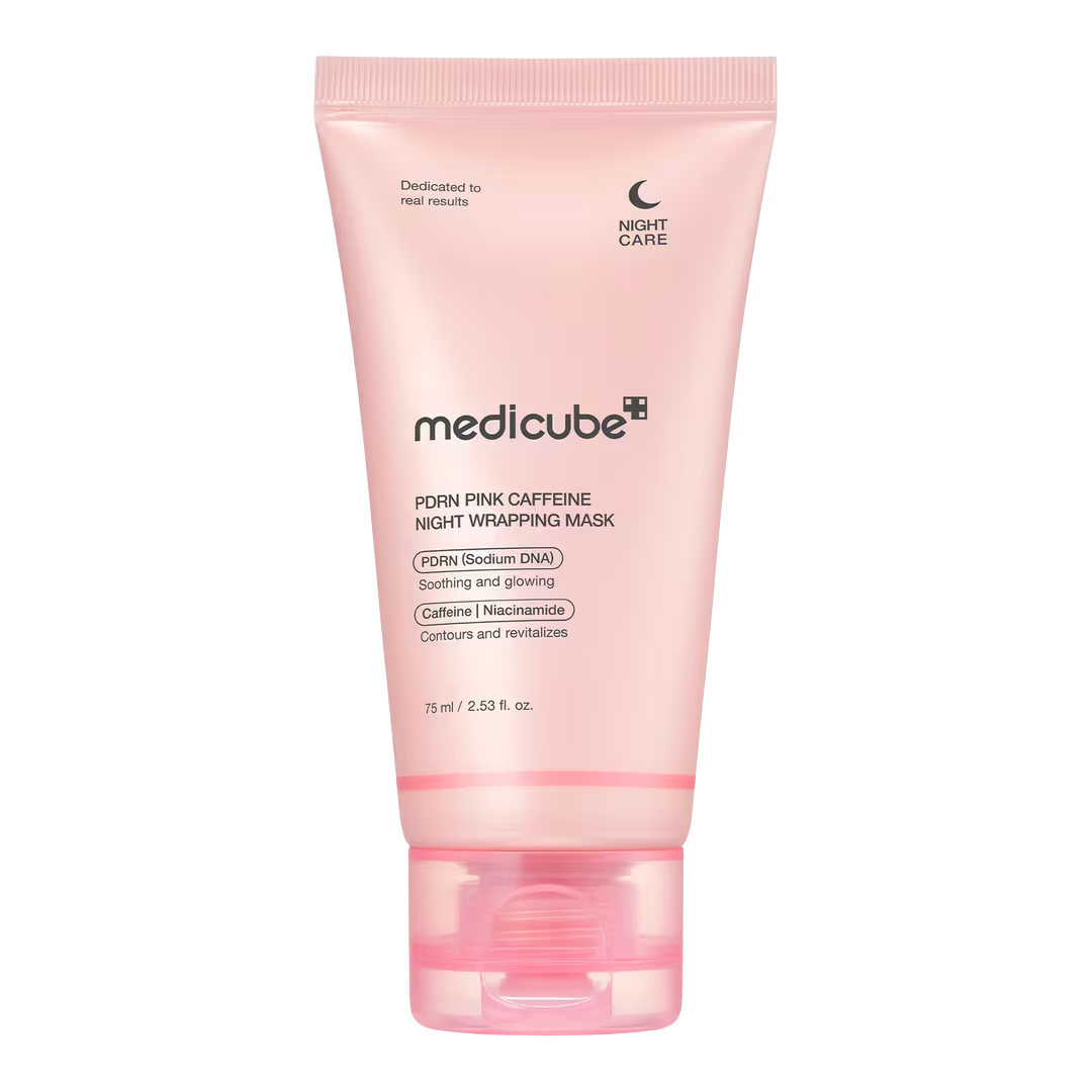 medicube PDRN Pink Caffeine Night Wrapping Mask, 2.53 oz