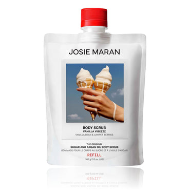 Josie Maran Vanilla Vibezzz - Argan Oil + Sugar Balm Refillable Exfoliating Body Scrub