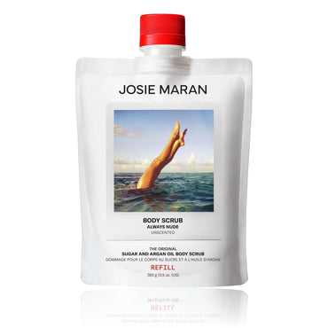 Josie Maran Always Nude (Unscented) - Argan Oil + Sugar Balm Refillable Exfoliating Body Scrub