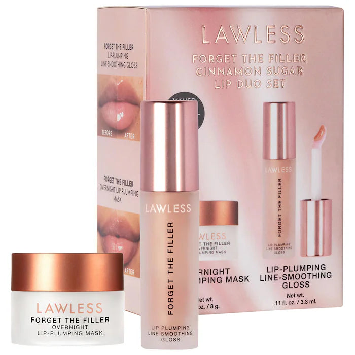 LAWLESS Forget The Filler Cinnamon Sugar Lip Plumping Duo Set Standard size