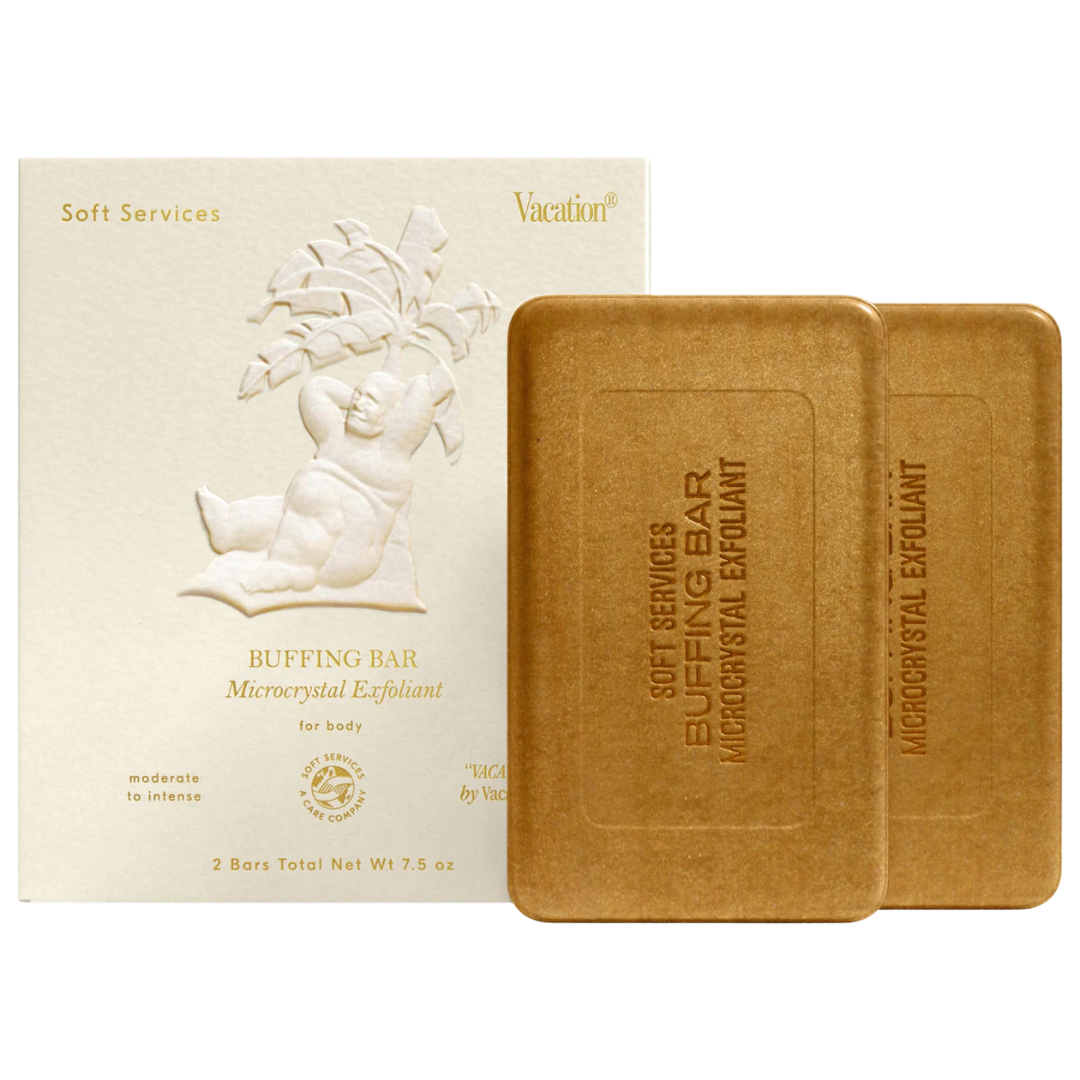 Soft Services x Vacation® "VACATION" Buffing Bar Exfoliating Body Bar (2-Pack)