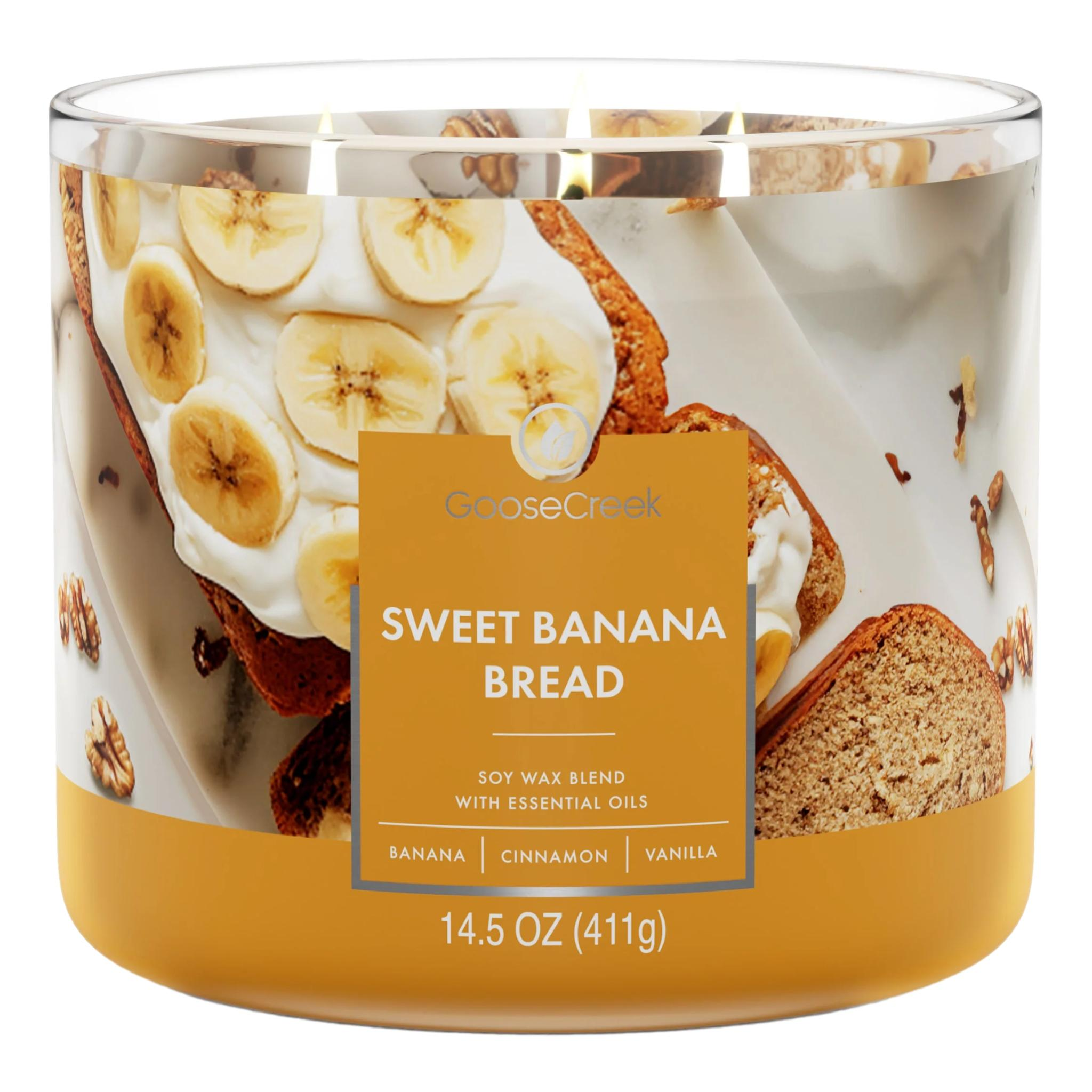 GooseCreek Sweet Banana Bread 3-Wick Candle