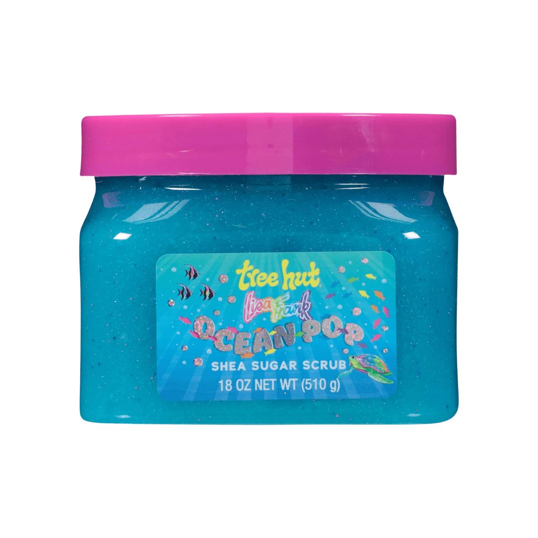 Lisa Frank x Tree Hut Ocean Pop Body Scrub, Exfoliating Sugar Scrub, 18 Oz