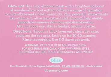 BLISS Mighty Marshmallow Mask 1.7oz, Face Masks, London Loves Beauty
