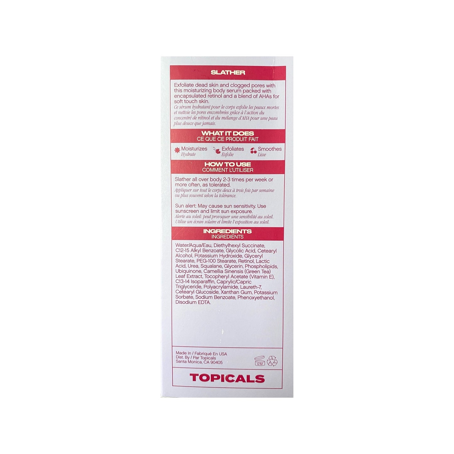 Topicals Slather Exfoliating Body Serum, 150 ml